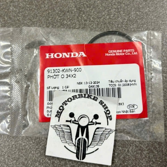 Sin ron 34*2 ตะกั่วฝาครอบปั๊มน้ํากลม 125 vario sh โหมด, AB 125 สินค้าแท้ 91302KWN900