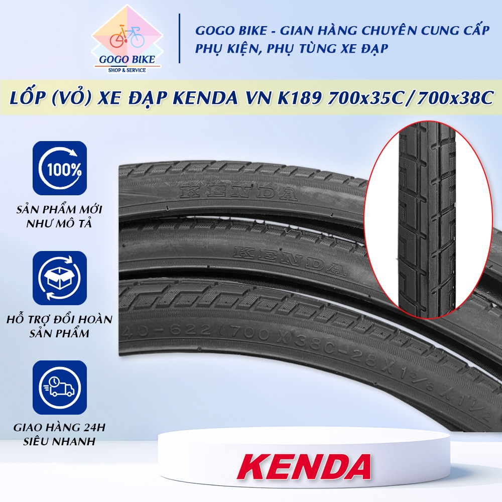 [GoGo Bike] KENDA VN K189 ยางรถจักรยาน (ยาง) 700x35C / 700x38C - 1 ชิ้น