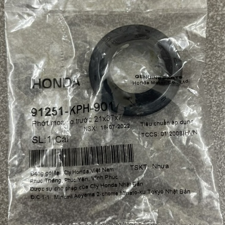 ซีลดุมล้อหน้า 21*37*7 s110 wave a110 blade110 rsx110 แท้ 91251KPH901