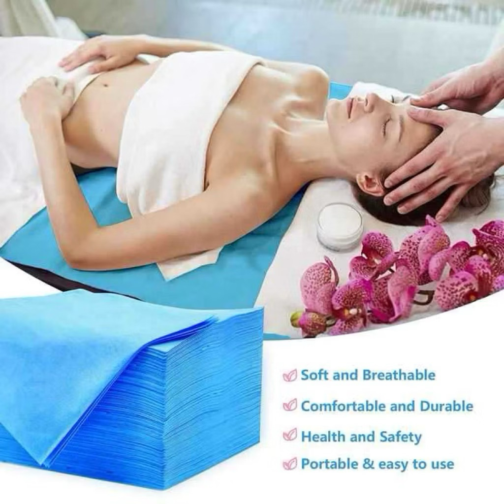 COMBO 20 THICK DISPOSABLE SPA BED COVERS, TATTOO SPRAY (AIR-BREATHABLE & WATERPROOF)