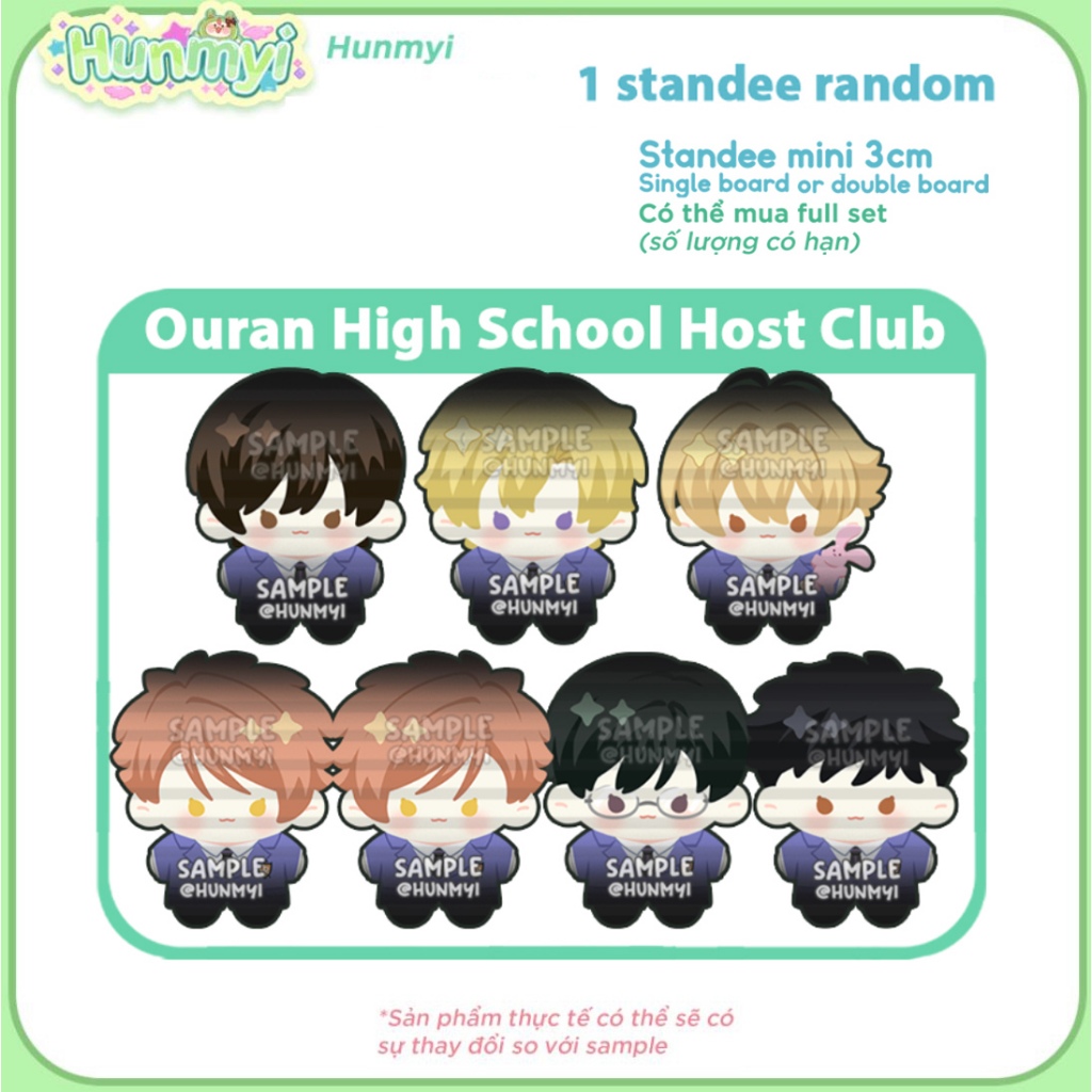 [Ouran Host Club] GACHA/Random mini 3cm mini Standee Ouran High School Host Club | โดย Hunmyi