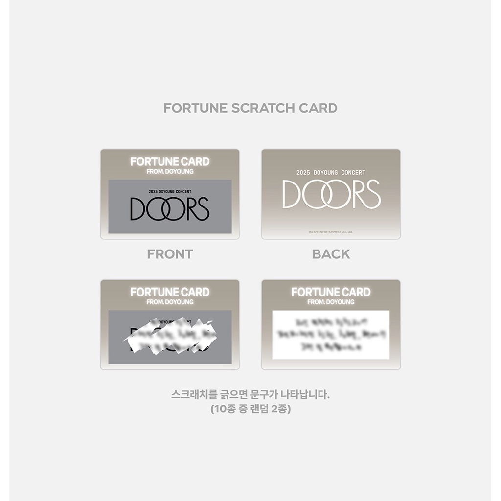 PHOTO CARD NCT 127 DOYOUNG DOORS MD FORTUNE SCRATCH CARD SET ซีลเดิม