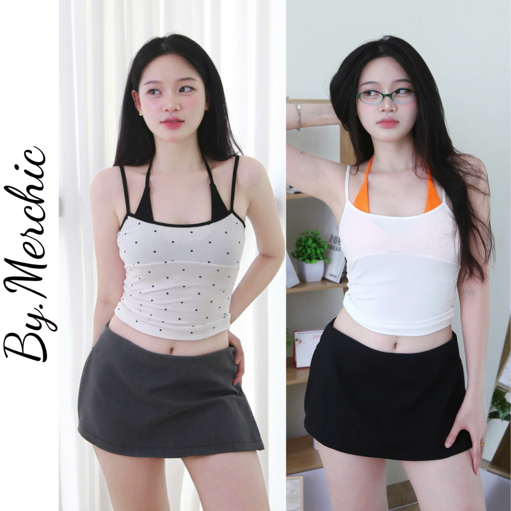 Dynamic Skinny Camisole Mixed 2-String Shirt เหมาะสําหรับซัมเมอร์บีช S228