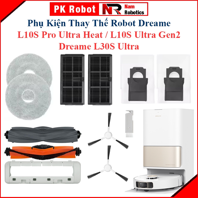 Dreame L10S Pro Ultra Heat Robot Replacement Accessories, L10S Ultra Gen2, L30S Ultra/ Roller Brush,