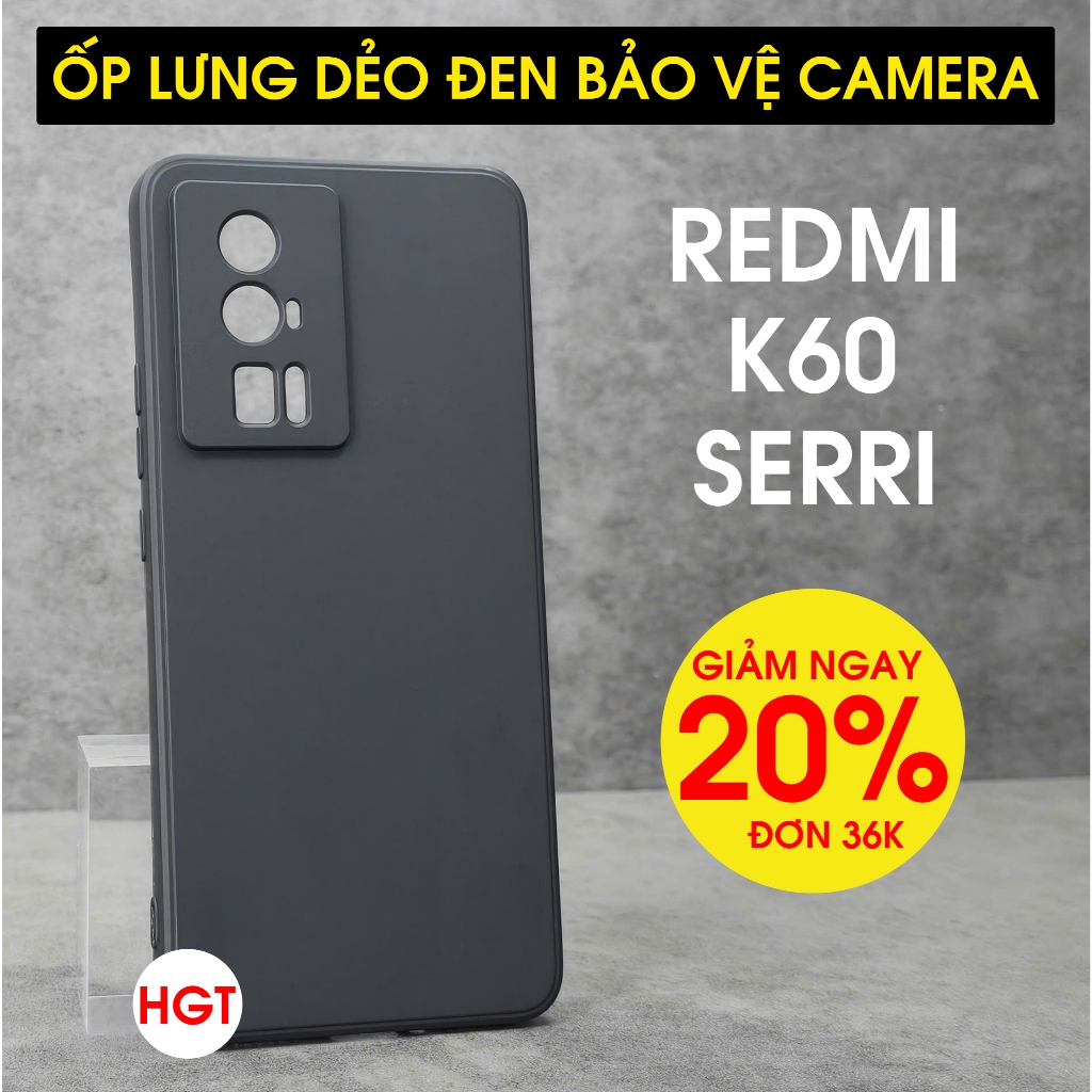 Redmi K60- K60 Pro - K60 เคสยืดหยุ่นสีดําระดับพรีเมียมเป็นพิเศษปกป้องกล้อง