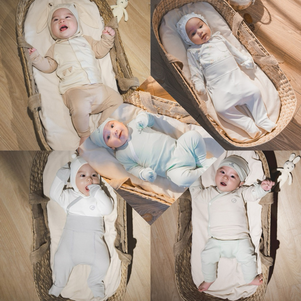 BUBABY Bubaby ชุดแขนยาวกลางและแนวทแยงสําหรับเด็กชายและเด็กหญิง