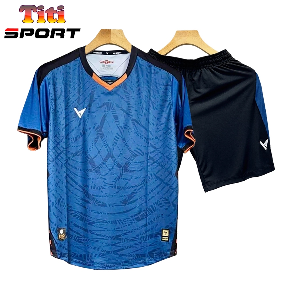 VH King Kong Design Soccer Clothing Blue Black คุณภาพสูง Sesame Elastic