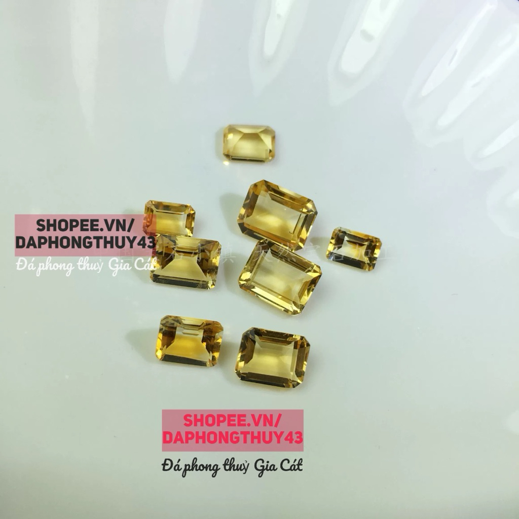 สวยสุดๆ 6x8mm faxet citrine หน้าควอตซ์สีเหลือง Svip New