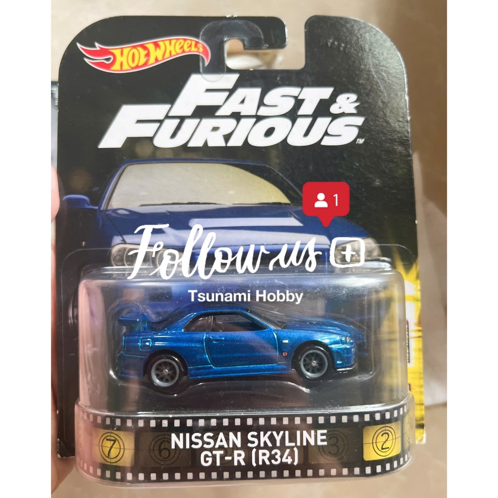 Hot Wheels Nissan Skyline GT-R R34 รถโมเดล