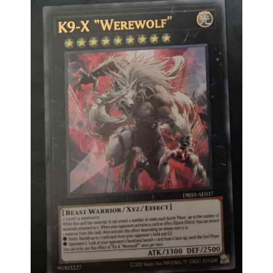 การ์ด Yugioh ของแท้ K9-X "Werewolf" DBJH Ultra