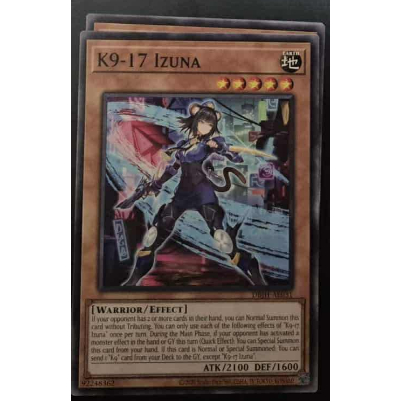 การ์ด Yugioh ของแท้ K9-17 Izuna DBJH ทั่วไป