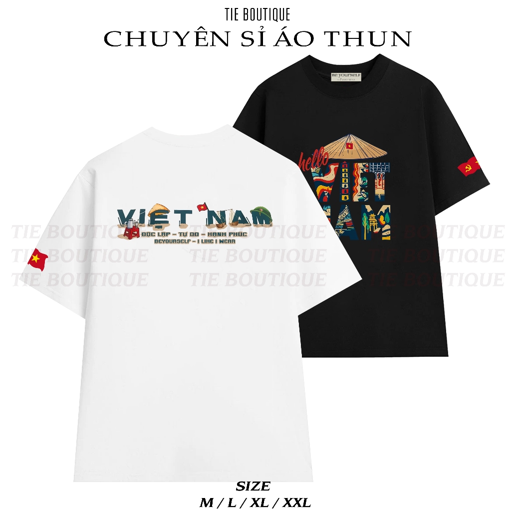 VN - เสื้อยืดพิมพ์ลาย Hello VietNam - เสื้อยืดเวียดนาม Freedom Freedom Happiness Love Water