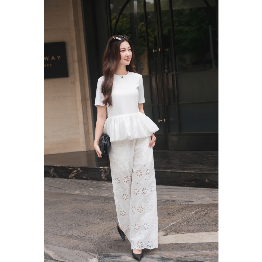 [ LACHY ] - กางเกงขายาว " Hoa Nang " - Q04