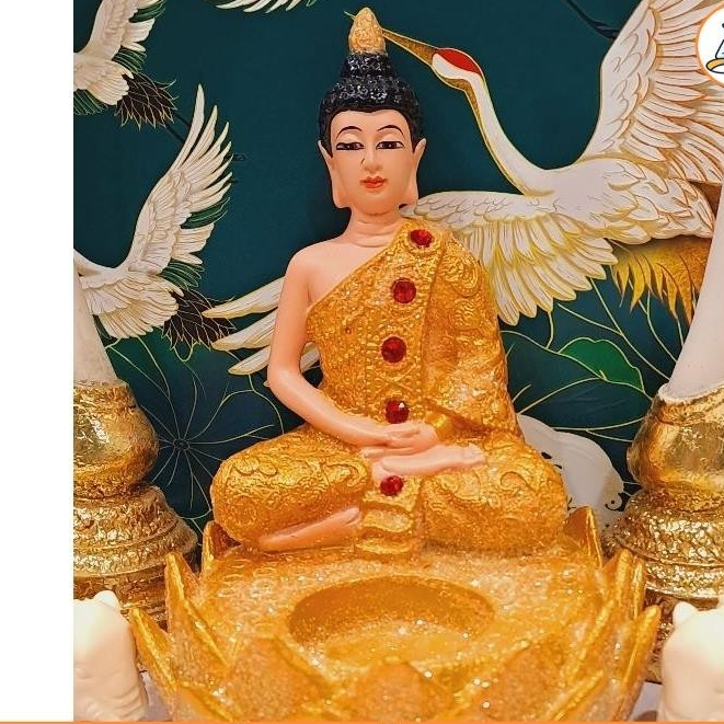 EXTREMELY BEAUTIFUL 17 ซม. CAMPUCHIA LIGHT BUDDHA