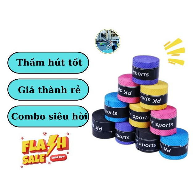 PK Sport Badminton, Pickleball, Tennis Racket Grip Tape – กันลื่น, ดูดซับเหงื่อ, สบาย