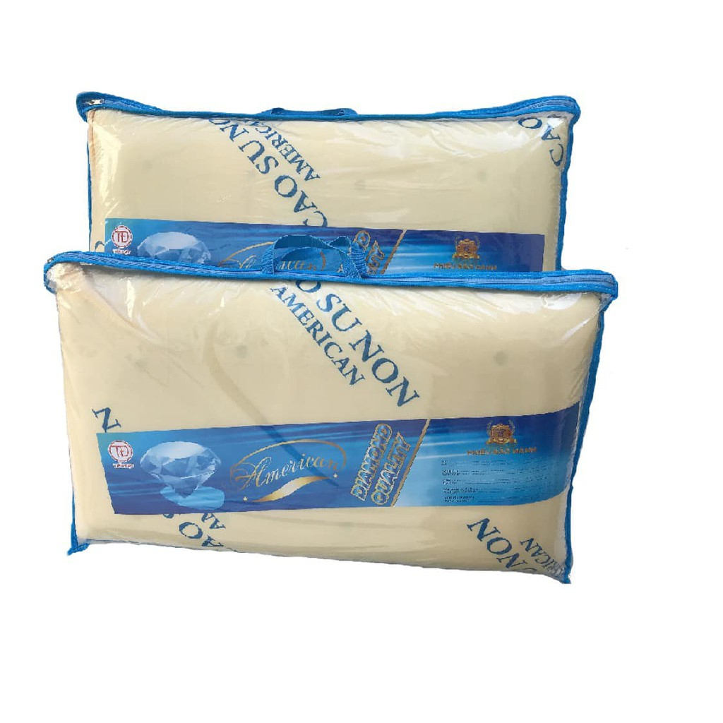 หมอนยางพาราอเมริกัน 40x60 ซม. และ หมอนสปาป้องกันอาการปวดคอและไหล่ (1 ชิ้น) สีขาว LMS