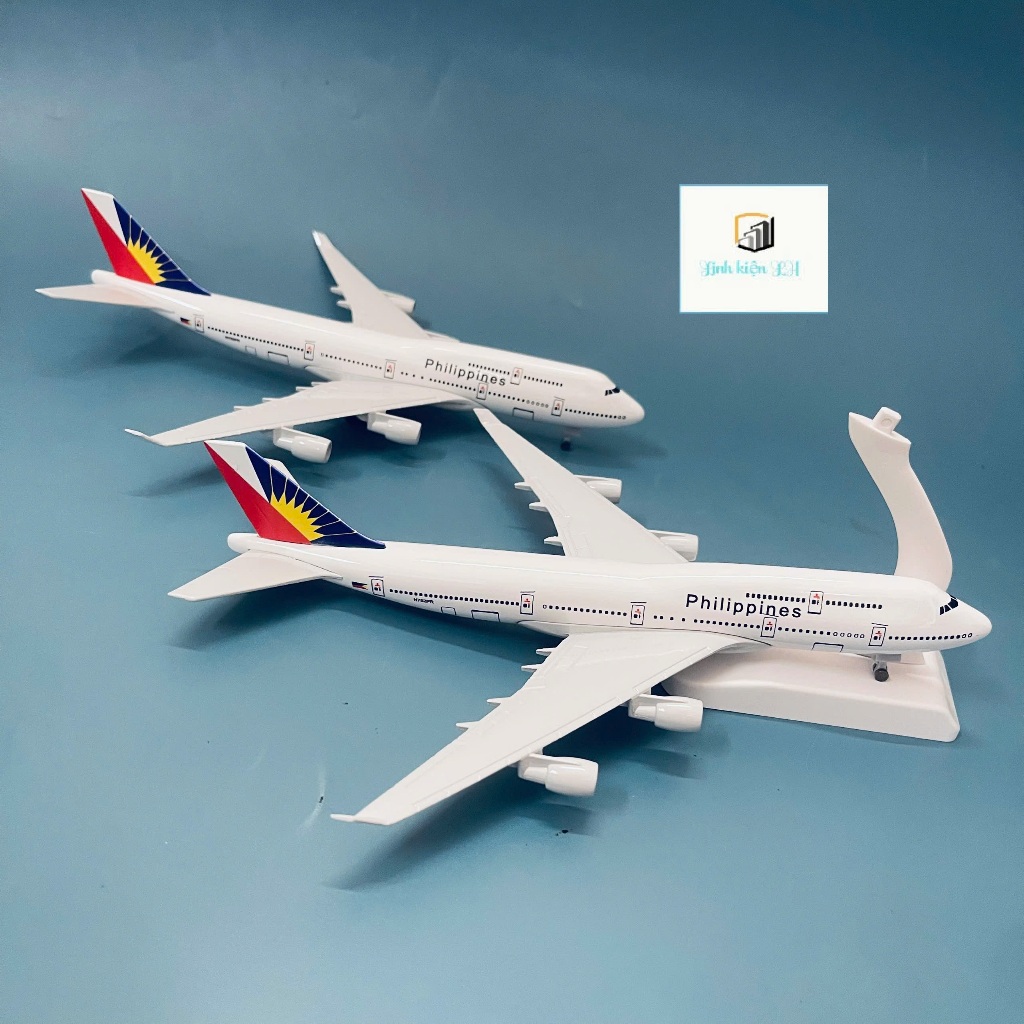 Boeing747 (โลโก้ Sun Queen) Philippine Airlines 1:400 สเกลหล่อโลหะ