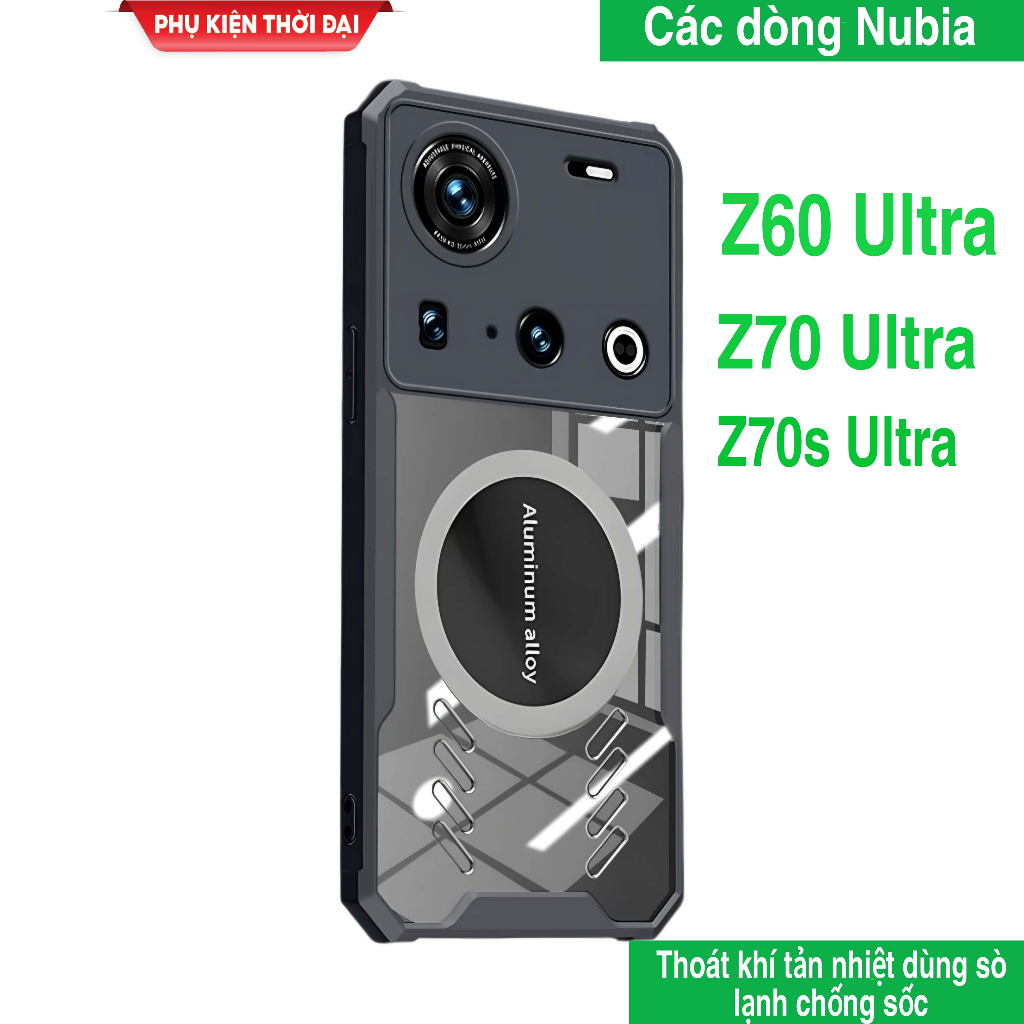 เคส Nubia Z70s Ultra / Z70 Ultra / Z60 Ultra ใช้ช่องระบายอากาศเย็นและแม่เหล็กด้านหลัง