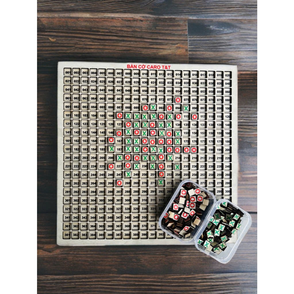 WOODEN CARROT CHESS BOARD T&T – 400 ช่อง ขนาด 30x30 CM