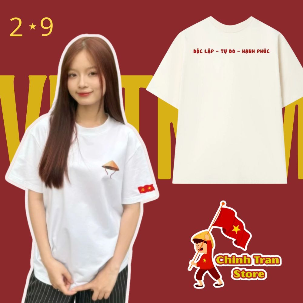 เสื้อยืด UNISEX OVERSIZE ทรงหลวมสําหรับผู้ชายและผู้หญิงพิมพ์ลาย 3D LEAF HAT VIETNAM FLAG HAMMER CRIM