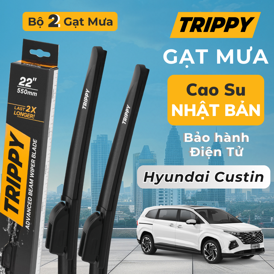 ที่ปัดน้ําฝน Hyundai CUSTIN คู่ - ใบปัดน้ําฝนญี่ปุ่นนําเข้า - ของแท้ TRIPPY - electronics - ที่ปัดน้