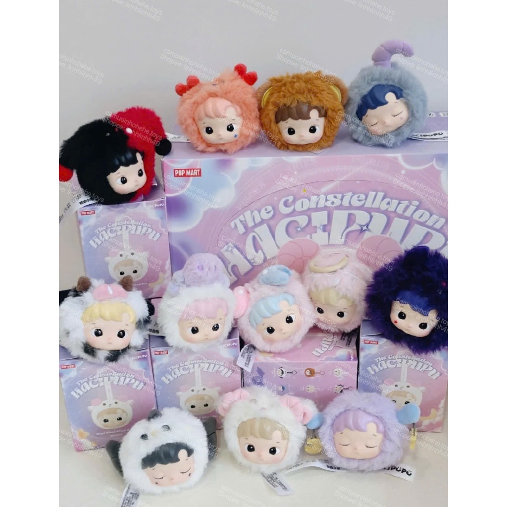 [พร้อมส่ง] พวงกุญแจ Popmart 12 Zodiac Signs Hacipupu x Constellation