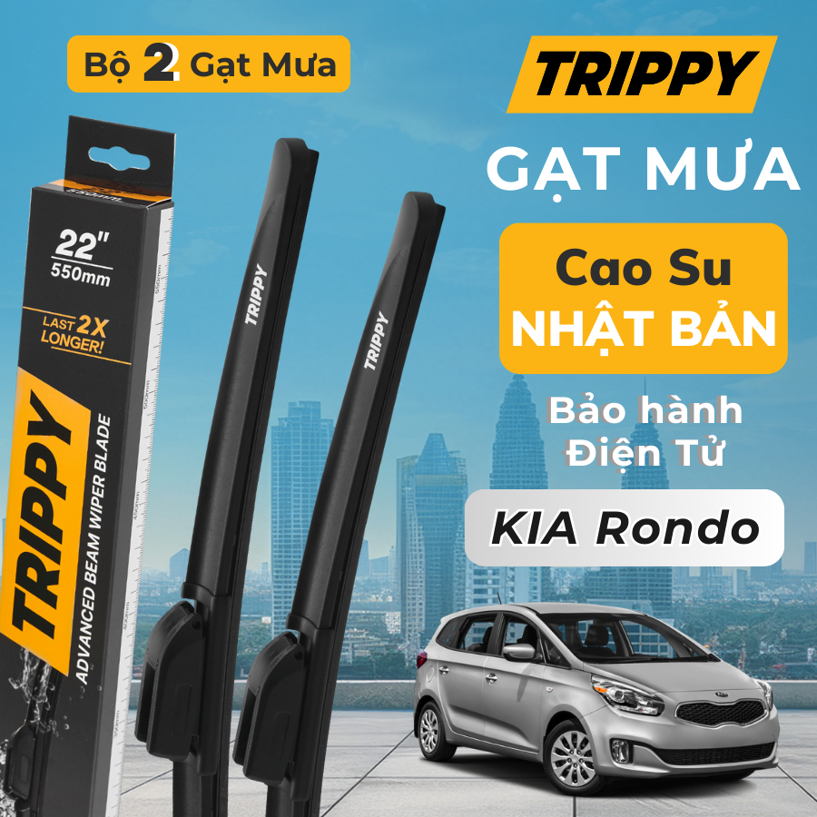ที่ปัดน้ําฝน KIA RONDO คู่ - ใบปัดน้ําฝนญี่ปุ่นนําเข้า - TRIPPY ของแท้ - ที่ปัดน้ําฝน Rondo