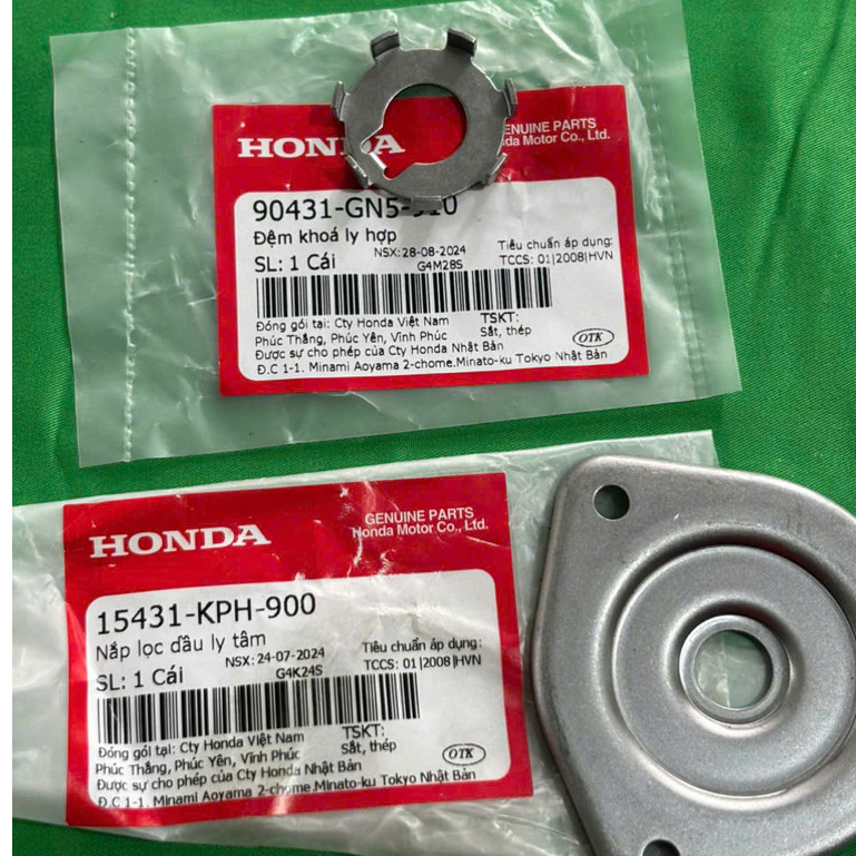 ฝาครอบกรองน้ํามันแรงเหวี่ยง 15431KPH900 & Clutch Lock Pad 90431GN5910 สําหรับ Future 125 อะไหล่แท้
