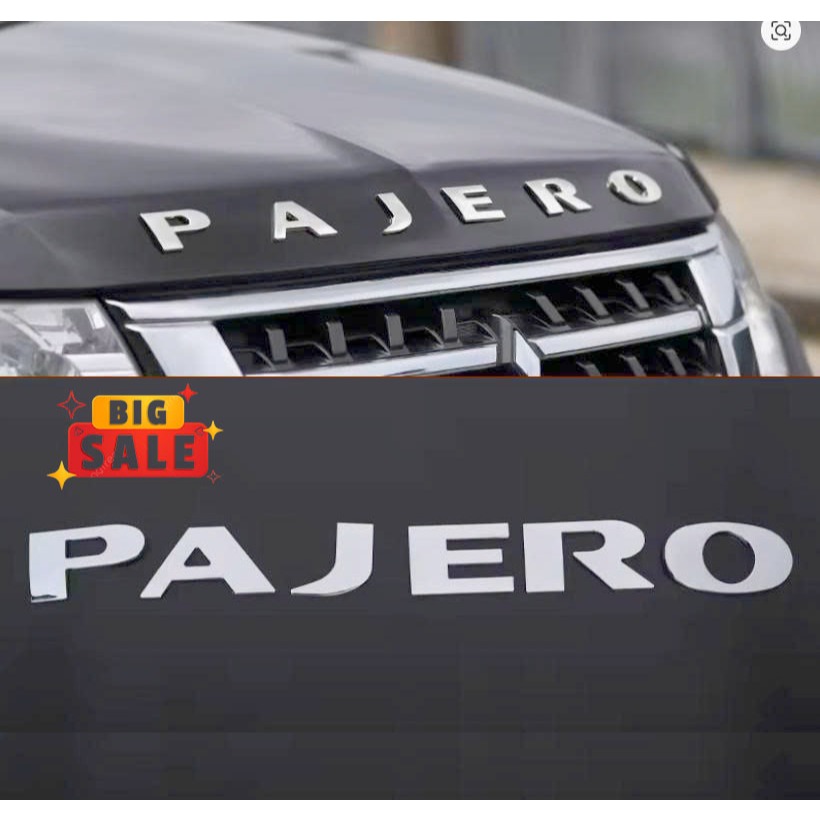 สติ๊กเกอร์ Pajero Braille สําหรับ Mitsubishi Pajero Hood (รุ่นเก่า) - สติ๊กเกอร์ตัวอักษร Pajero สําห