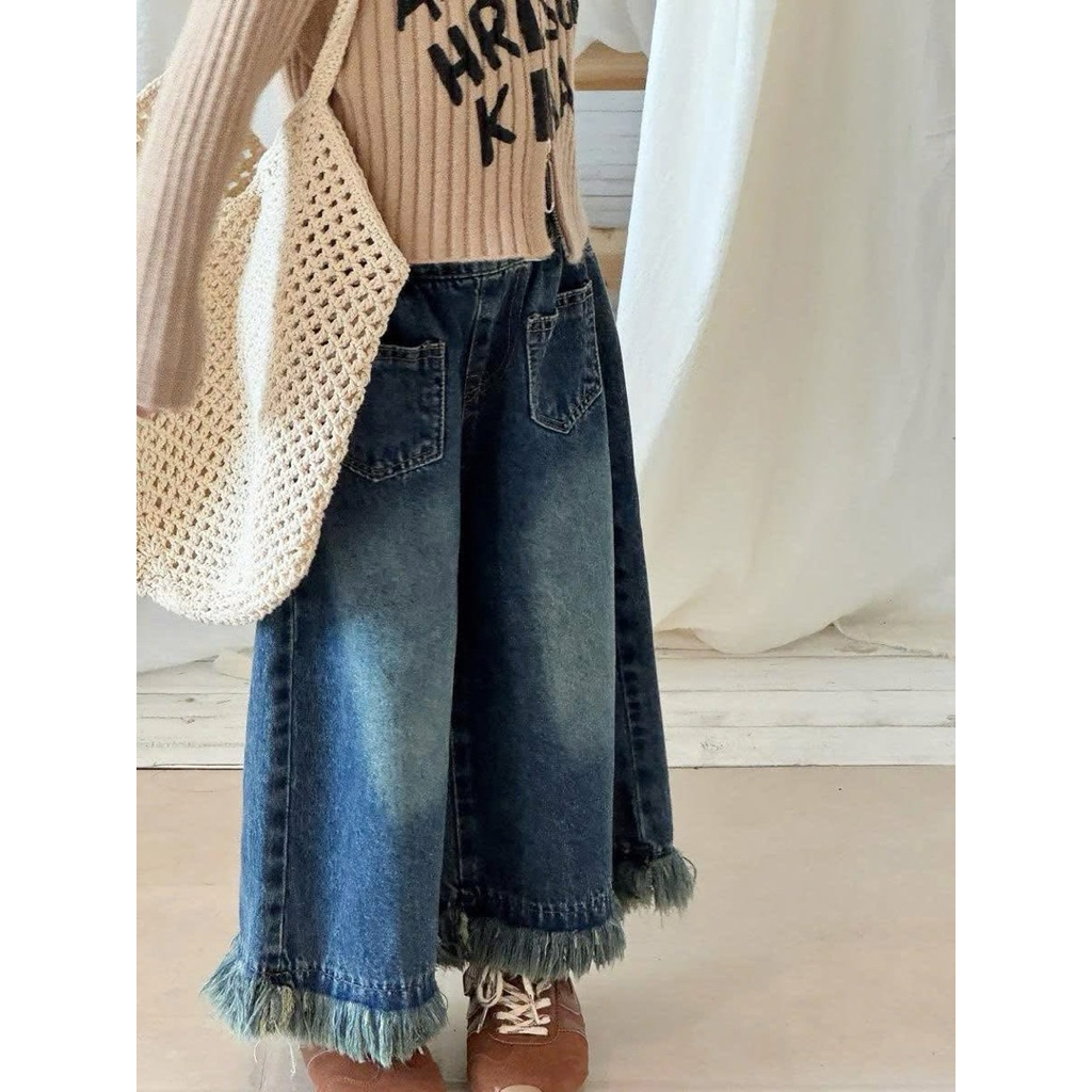 คิว. Ripped LONG JEANS 4 POCKETS / SP