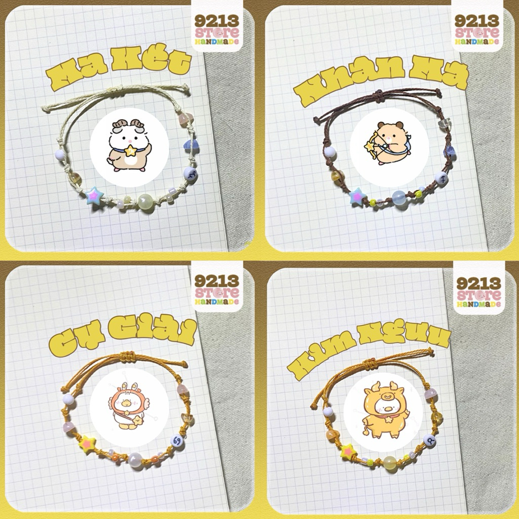 สร้อยข้อมือเชือก 12 ราศี Lucky Handmade [9213 Store]