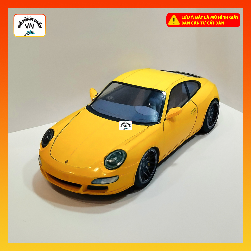 Porsche 911 - 997 GT3 Car Paper Model Assembly Kit กระดาษคุณภาพสูง - MohinhgiayVN
