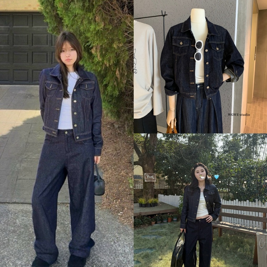 |WGWE WGWE| VINTAGE AMERICAN STYLE เสื้อแจ็คเก็ตยีนส์ผู้หญิง 6864