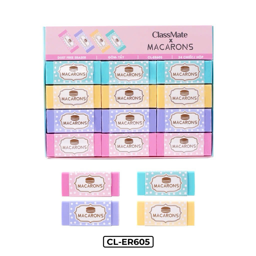 (ชุด 2 ชิ้น) Classmate CL-ER605 Nano Macarons Eraser and Eraser