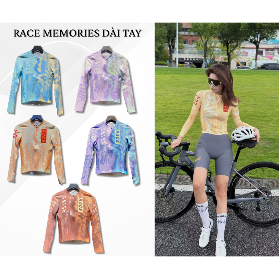 RACE CATCH เสื้อปั่นจักรยานสําหรับผู้ชายและผู้หญิง ผ้าระบายอากาศ ดูดซับได้ดี แห้งเร็ว