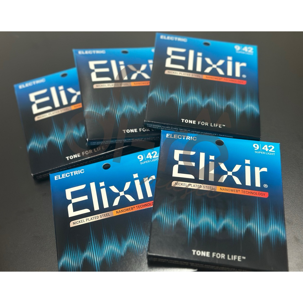 สายกีตาร์ไฟฟ้า Elixir Nanoweb 9-42