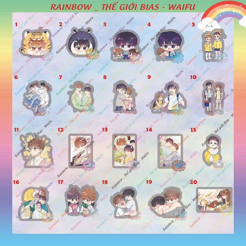 เข็มกลัดไมก้าโอเมก้าคอมเพล็กซ์ แหวนอะคริลิค Omega manhwa complex bl