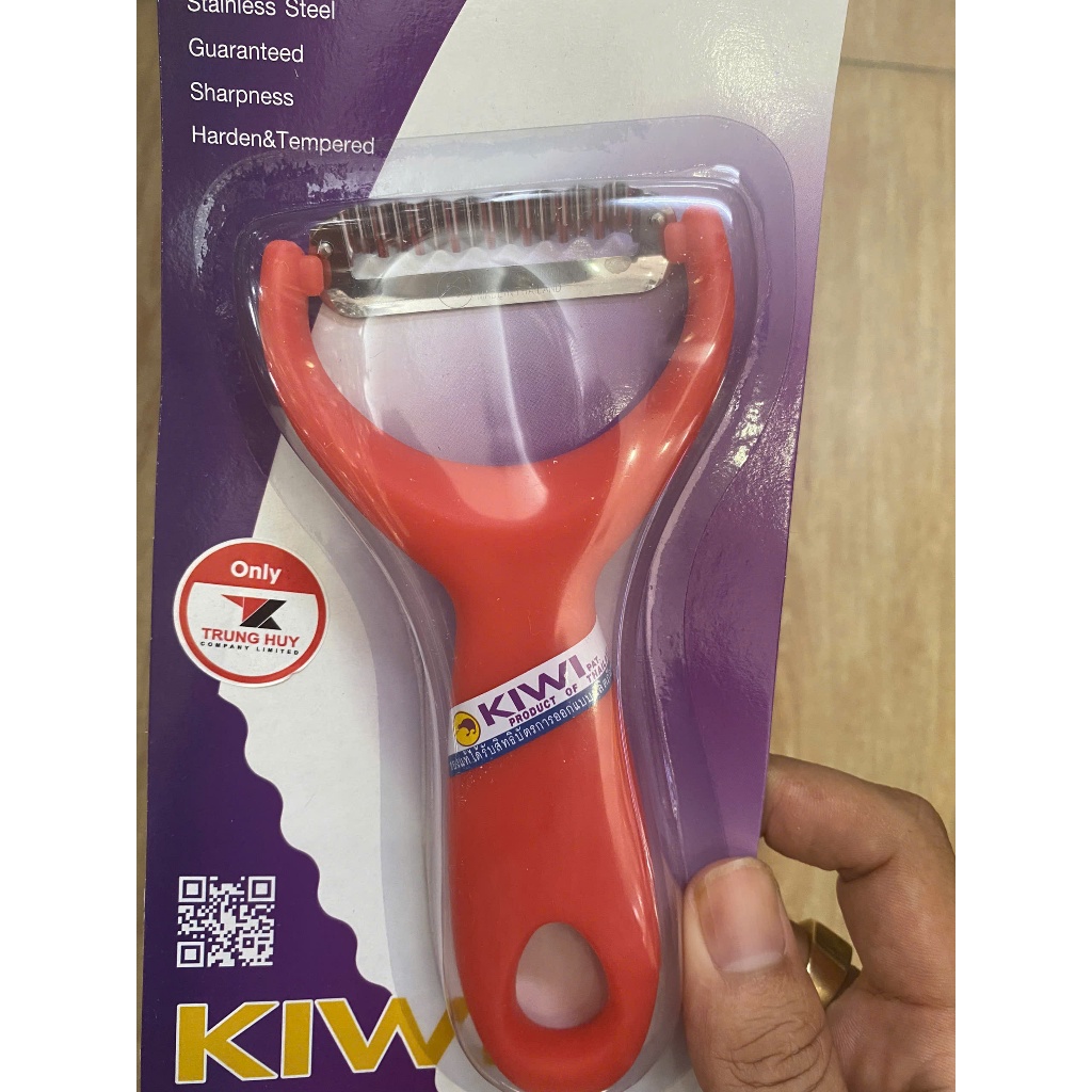 Kiwi - Planer 218 ด้ามพลาสติกสีแดง - R218 || Kiwi Peerler 218 พร้อมด้ามจับสีแดง - R218