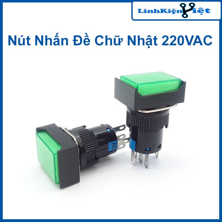 24VAC/220VAC LA16J-11D ปุ่มกดสี่เหลี่ยมมีไฟ