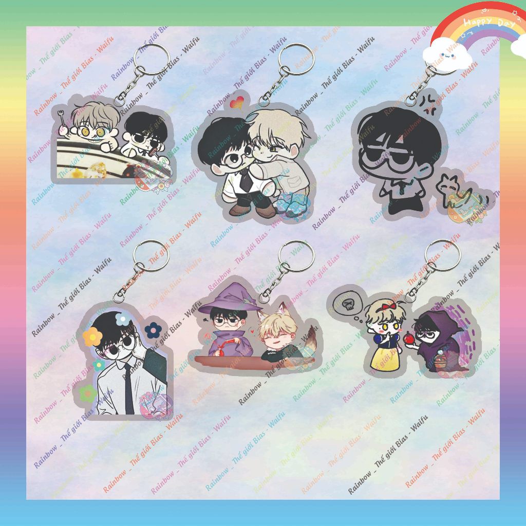 พวงกุญแจ Checkmate halogram micha 5cm, พวงกุญแจอะคริลิค manhwa bl Checkmate