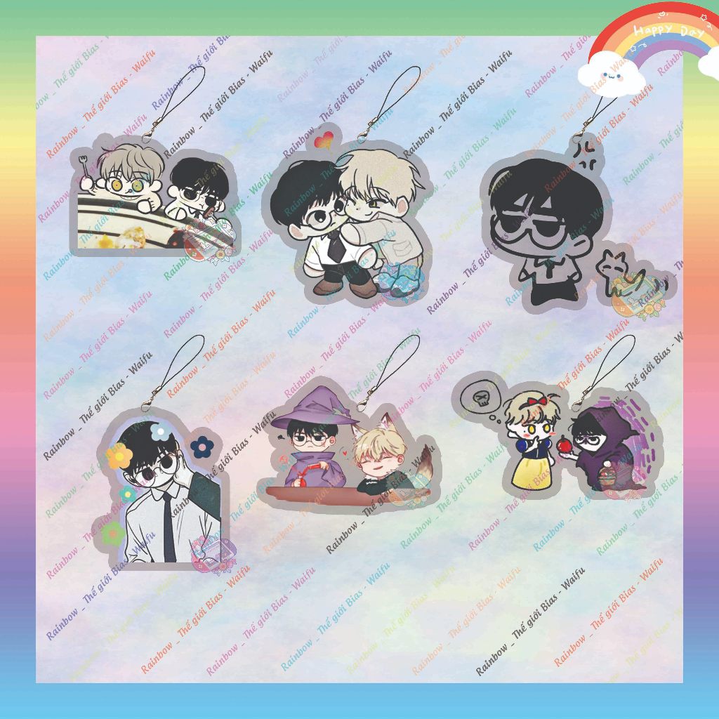 เชือกคล้องโทรศัพท์ Checkmate mica manhwa Checkmate อะคริลิค charm bl