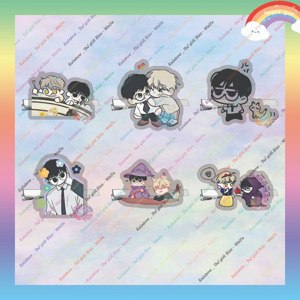 XO Checkmate กิ๊บติดผม micha คลิปหน้าม้าสปริงอะคริลิค manhwa Checkmate bl