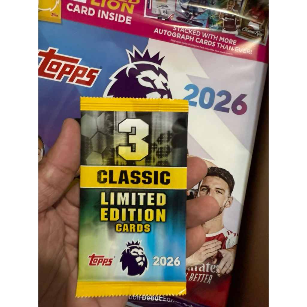 [ แพ็คจํากัด 3 ใบ ] Topps Premier League Limited Pack 2026 25/26 แพ็คการ์ดนักฟุตบอล (แพ็ค 3 ใบ )