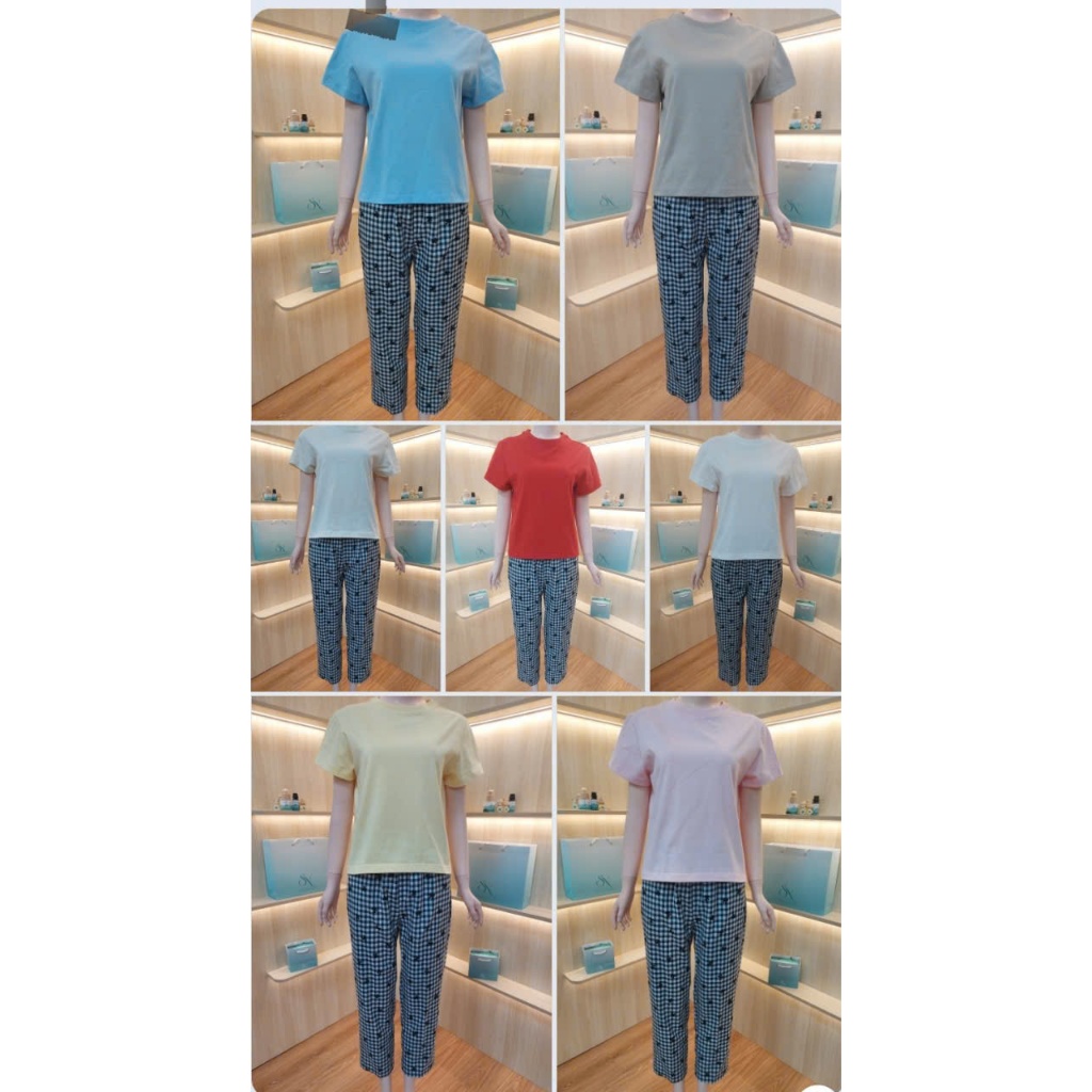 [Song Nguyeen Official] ชุดสตรีกางเกงลายตารางหมากรุกสีดําเรียบ - ผ้า KATE นุ่มและเท่สไตล์มาตรฐาน