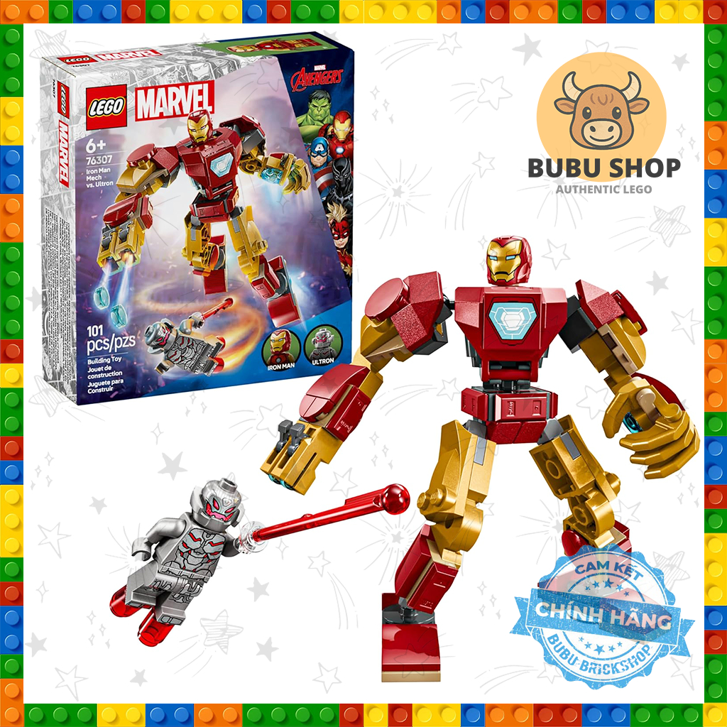 Lego Super Heroes 76307 - Iron Man Mech vs. Ultron - Lego Robot Iron Man vs. อัลตร้ารอน