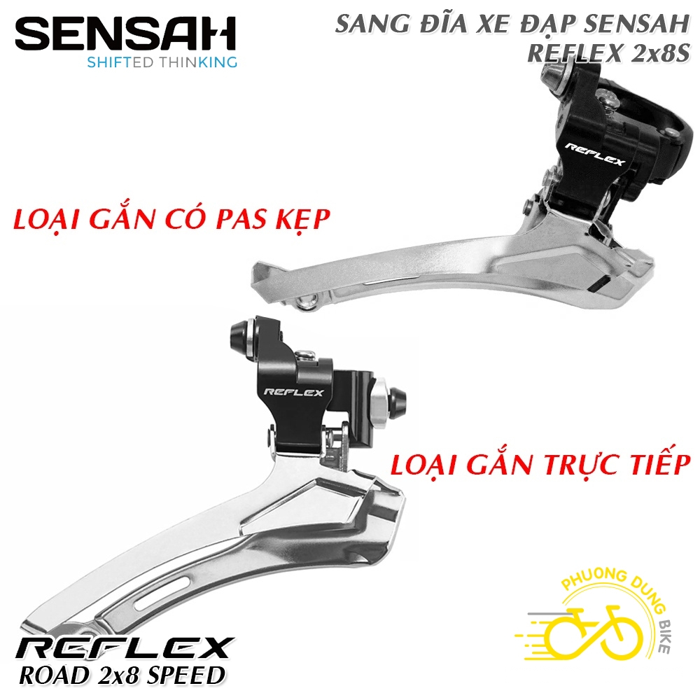 Disc Shifter (Front Shifter) SENSAH REFLEX 2x8 Speed Bicycle