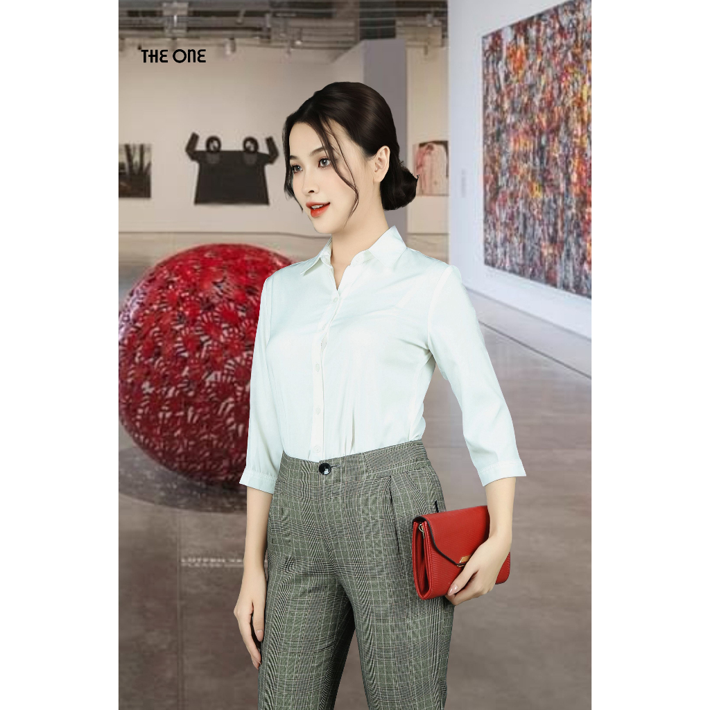 เสื้อคอปกเยอรมันแขนสั้นผ้าไหมสีขาว ADV1721LTR