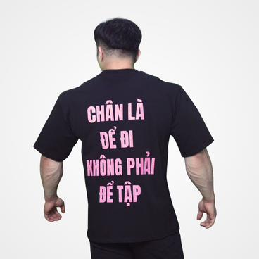 เสื้อยืดโอเวอร์ไซส์ Cotton Glitter "ขาไม่ฝึก" - Kuhess O11