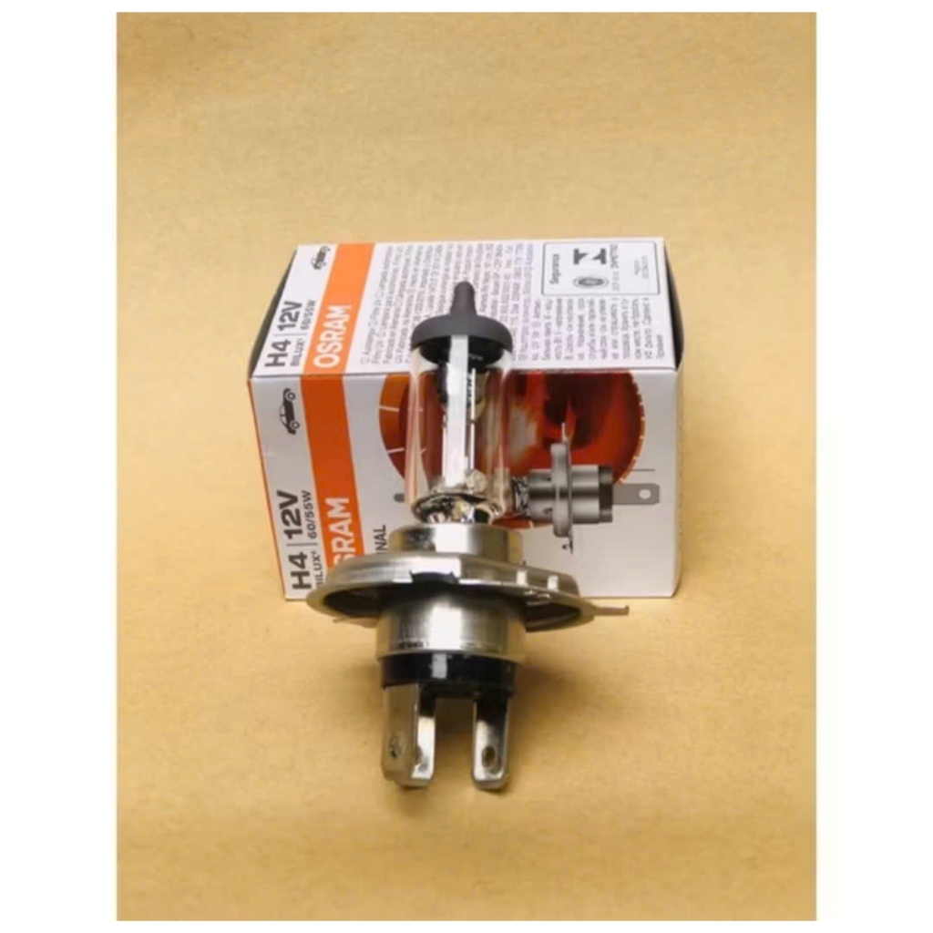 เยอรมัน Osram หลอดไฟหน้าฮาโลเจน 12V 55W สําหรับรถยนต์และรถจักรยานยนต์ FULL FOOT H1, H3, H4, H7, H8, 