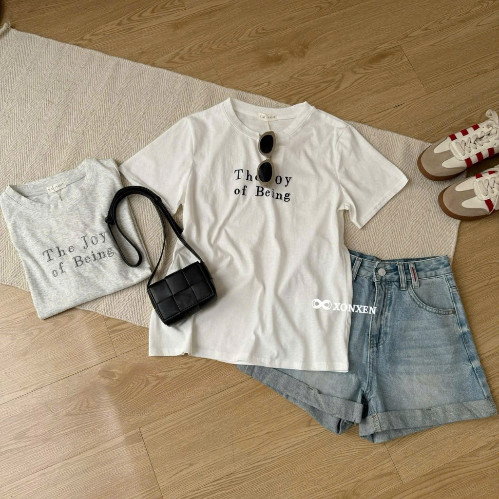 เสื้อยืดทรงหลวม U.MI พร้อม The Joy XONXEN SHOP พิมพ์ลาย CODE 88838